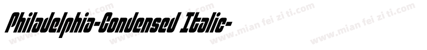 Philadelphia-Condensed Italic字体转换